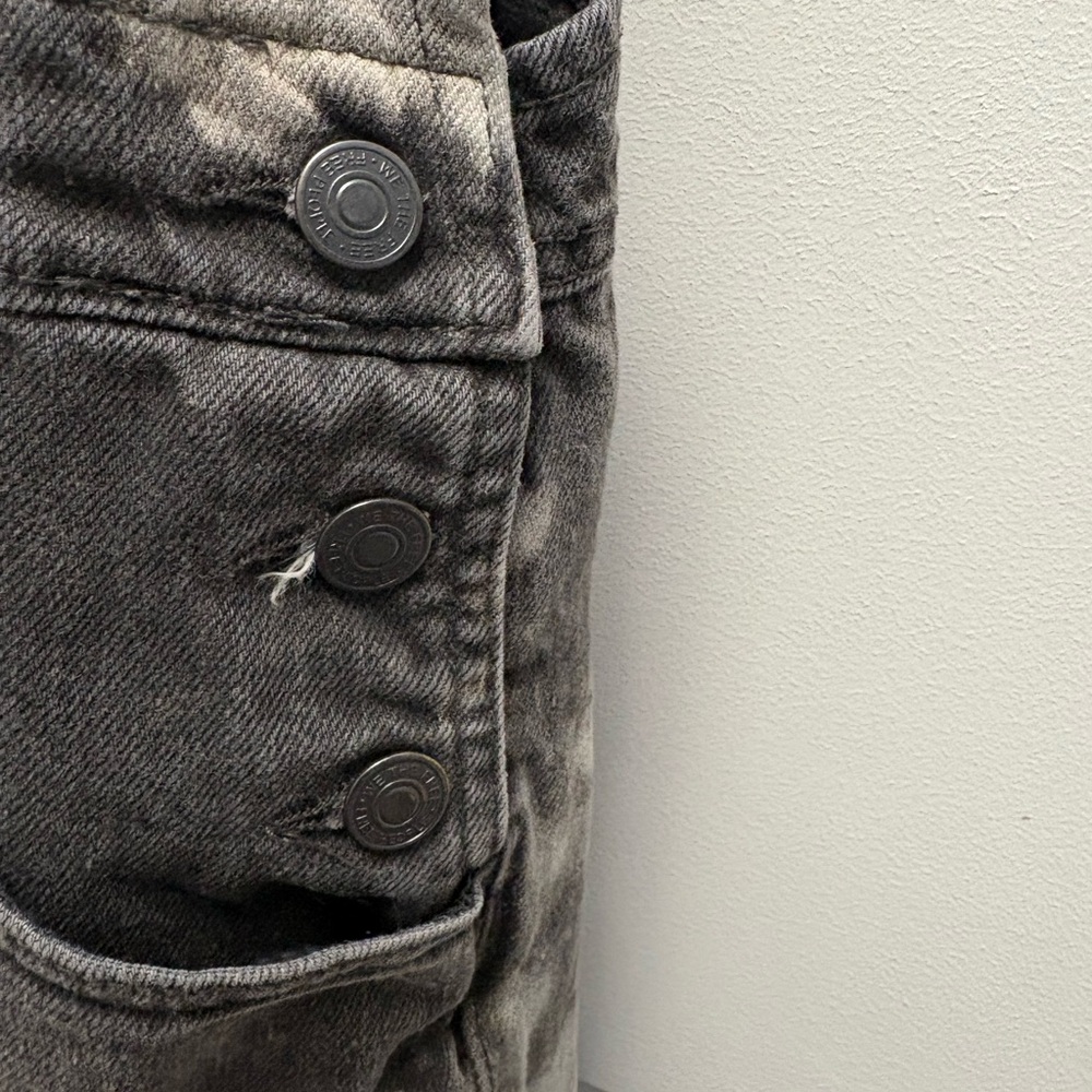 Free People Ziggy overalls in charcoal black wash Size XS We the Free denim - Picture 13 of 16